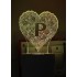 UKANI 3D  Alpha bate P Night lamp with 7 color automatic Changing Light For Home bedroom Gift  Cafe Office Valentine Gift  size (3 inch )