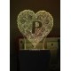 UKANI 3D  Alpha bate P Night lamp with 7 color automatic Changing Light For Home bedroom Gift  Cafe Office Valentine Gift  size (3 inch )