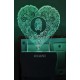 UKANI 3D  Alpha bate Q Night lamp with 7 color automatic Changing Light For Home bedroom Gift  Cafe Office Valentine Gift  size (3 inch )