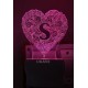 UKANI 3D  Alpha bate S Night lamp with 7 color automatic Changing Light For Home bedroom Gift  Cafe Office Valentine Gift  size (3 inch )