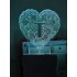 UKANI 3D  Alpha bate T Night lamp with 7 color automatic Changing Light For Home bedroom Gift  Cafe Office Valentine Gift  size (3 inch )