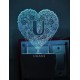 UKANI 3D  Alpha bate U Night lamp with 7 color automatic Changing Light For Home bedroom Gift  Cafe Office Valentine Gift  size (3 inch )