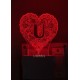 UKANI 3D  Alpha bate U Night lamp with 7 color automatic Changing Light For Home bedroom Gift  Cafe Office Valentine Gift  size (3 inch )