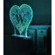 UKANI 3D  Alpha bate W Night lamp with 7 color automatic Changing Light For Home bedroom Gift  Cafe Office Valentine Gift  size (3 inch )