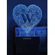 UKANI 3D  Alpha bate W Night lamp with 7 color automatic Changing Light For Home bedroom Gift  Cafe Office Valentine Gift  size (3 inch )