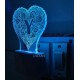 UKANI 3D  Alpha bate Y Night lamp with 7 color automatic Changing Light For Home bedroom Gift  Cafe Office Valentine Gift  size (3 inch )