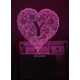 UKANI 3D  Alpha bate Y Night lamp with 7 color automatic Changing Light For Home bedroom Gift  Cafe Office Valentine Gift  size (3 inch )