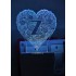 UKANI 3D  Alpha bate Z Night lamp with 7 color automatic Changing Light For Home bedroom Gift  Cafe Office Valentine Gift  size (3 inch )