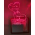 UKANI  3D Customize Name Lamp Dual Heart MOst Trending Design Acrylic Personalized 7 Colour Changing 3D Illusion LED Night Lamp ||Customized Name and Tagline.Perfect Gift for every Occasion /Valentines Day(Multicolour) 