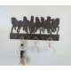 UKANI WOODAN MADE 7 HORSE DESIGN WALL KEY HOLDER WITH STEEL KEY RACK FOR HOME/KITCHAN/OFFICE/GIFT