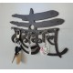 UKANI WOODAN MADE MAHAKAL DESIGN WALL KEY HOLDER WITH STEEL KEY RACK FOR HOME/KITCHAN/OFFICE/GIFT