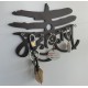UKANI WOODAN MADE MAHAKAL DESIGN WALL KEY HOLDER WITH STEEL KEY RACK FOR HOME/KITCHAN/OFFICE/GIFT