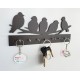 UKANI WOODAN MADE BIRDS DESIGN WALL KEY HOLDER WITH STEEL KEY RACK FOR HOME/KITCHAN/OFFICE/GIFT