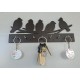 UKANI WOODAN MADE BIRDS DESIGN WALL KEY HOLDER WITH STEEL KEY RACK FOR HOME/KITCHAN/OFFICE/GIFT