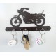 UKANI WOODAN MADE BIKE DESIGN WALL KEY HOLDER WITH STEEL KEY RACK FOR HOME/KITCHAN/OFFICE/GIFT (10 INCH*5 INCH)