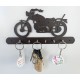 UKANI WOODAN MADE BIKE DESIGN WALL KEY HOLDER WITH STEEL KEY RACK FOR HOME/KITCHAN/OFFICE/GIFT (10 INCH*5 INCH)