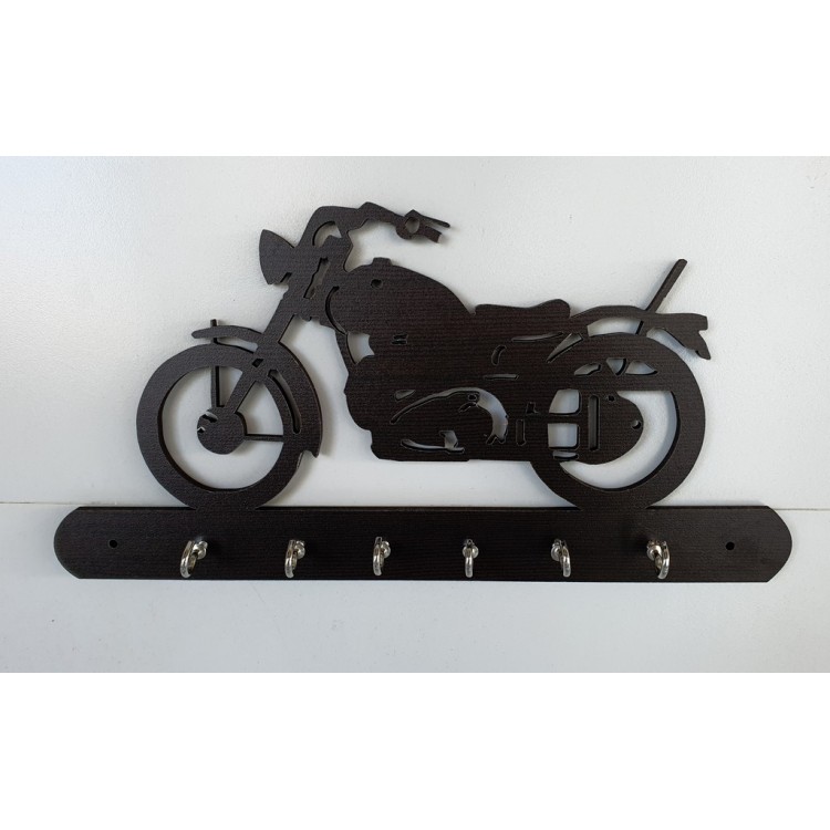 UKANI WOODAN MADE BIKE DESIGN WALL KEY HOLDER WITH STEEL KEY RACK FOR HOME/KITCHAN/OFFICE/GIFT (10 INCH*5 INCH)