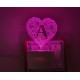 UKANI 3D  ALPHABET A Night lamp with 7 color automatic Changing Light For Home bedroom Gift  Cafe Office Valentine Gift  size (3 inch )