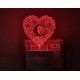 UKANI 3D  ALPHABET C Night lamp with 7 color automatic Changing Light For Home bedroom Gift  Cafe Office Valentine Gift  size (3 inch )