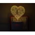 UKANI 3D  ALPHBET E Night lamp with 7 color automatic Changing Light For Home bedroom Gift  Cafe Office Valentine Gift  