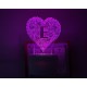UKANI 3D  ALPHBET E Night lamp with 7 color automatic Changing Light For Home bedroom Gift  Cafe Office Valentine Gift  