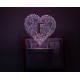 UKANI 3D  ALPHBET E Night lamp with 7 color automatic Changing Light For Home bedroom Gift  Cafe Office Valentine Gift  