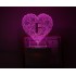 UKANI 3D  ALPHABET F Night lamp with 7 color automatic Changing Light For Home bedroom Gift  Cafe Office Valentine Gift  size (3 inch )
