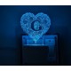 UKANI 3D  ALPHABET G Night lamp with 7 color automatic Changing Light For Home bedroom Gift  Cafe Office Valentine Gift  size (3 inch )