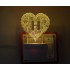 UKANI 3D  ALPHABET H Night lamp with 7 color automatic Changing Light For Home bedroom Gift  Cafe Office Valentine Gift  size (3 inch )