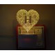 UKANI 3D  ALPHABET H Night lamp with 7 color automatic Changing Light For Home bedroom Gift  Cafe Office Valentine Gift  size (3 inch )