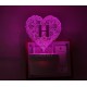 UKANI 3D  ALPHABET H Night lamp with 7 color automatic Changing Light For Home bedroom Gift  Cafe Office Valentine Gift  size (3 inch )