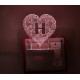 UKANI 3D  ALPHABET H Night lamp with 7 color automatic Changing Light For Home bedroom Gift  Cafe Office Valentine Gift  size (3 inch )
