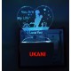 UKANI 3D You Are My Life With  Romantic Couple  Night lamp with 7 color automatic Changing Light For Home bedroom Gift  Cafe Office Valentine Gift  size (3 inch )