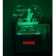 UKANI 3D You Are My Life With  Romantic Couple  Night lamp with 7 color automatic Changing Light For Home bedroom Gift  Cafe Office Valentine Gift  size (3 inch )