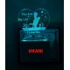 UKANI 3D You Are My Life With  Romantic Couple  Night lamp with 7 color automatic Changing Light For Home bedroom Gift  Cafe Office Valentine Gift  size (3 inch )