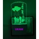 UKANI 3D Mom & Dad Night lamp with 7 color automatic Changing Light For Home bedroom Gift  Cafe Office Valentine Gift  size (3 inch )