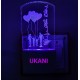 UKANI 3D Mom & Dad Night lamp with 7 color automatic Changing Light For Home bedroom Gift  Cafe Office Valentine Gift  size (3 inch )