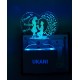 UKANI 3D Love Propose Couple  Night lamp with 7 color automatic Changing Light For Home bedroom Gift  Cafe Office Valentine Gift  size (3 inch )