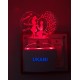 UKANI 3D Love Propose Couple  Night lamp with 7 color automatic Changing Light For Home bedroom Gift  Cafe Office Valentine Gift  size (3 inch )