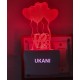 UKANI 3D Love Baloon  Night lamp with 7 color automatic Changing Light For Home bedroom Gift  Cafe Office Valentine Gift  size (3 inch )