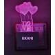 UKANI 3D Love Baloon  Night lamp with 7 color automatic Changing Light For Home bedroom Gift  Cafe Office Valentine Gift  size (3 inch )