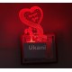 UKANI Forever Love with Couple   Night lamp with 7 color automatic Changing Light For Home bedroom Gift  Cafe Office Valentine Gift  size (3 inch )