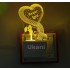 UKANI Forever Love with Couple   Night lamp with 7 color automatic Changing Light For Home bedroom Gift  Cafe Office Valentine Gift  size (3 inch )
