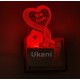 UKANI 3D  Romantic Best Couple Night lamp with 7 color automatic Changing Light For Home bedroom Gift  Cafe Office Valentine Gift  size (3 inch )