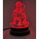 UKANI 3D USB Shree Hanumanji Maharaj  / Bajarang bali Night Lamp for Car/Office/Desktop/Gift/Table Top 7 Color Change Light 