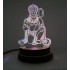 UKANI 3D USB Shree Hanumanji Maharaj  / Bajarang bali Night Lamp for Car/Office/Desktop/Gift/Table Top 7 Color Change Light 