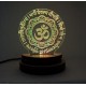 UKANI 3D USB Gayatri Mantra Night Lamp for Car/Office/Desktop/Gift/Table Top 7 Color Change Light 
