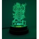 UKANI 3D USB Shreenathji Night Lamp for Car/Office/Desktop/Gift/Table Top 7 Color Change Light Size 3 Inch