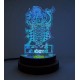 UKANI 3D USB Shreenathji Night Lamp for Car/Office/Desktop/Gift/Table Top 7 Color Change Light Size 3 Inch