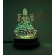 UKANI 3D USB Shree  Laxmi Maa / Dhan Laxmi mata Night Lamp for Car/Office/Desktop/Gift/Table Top 7 Color Change Light 